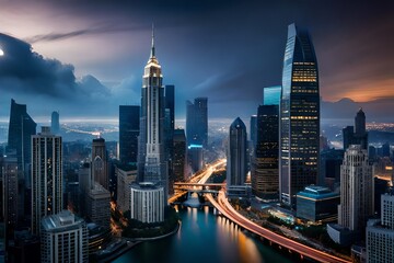 Obraz premium city skyline