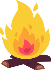 illustration of a fire