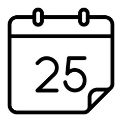 twenty five line icon