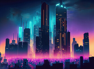 night city skyline
