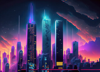 night city skyline