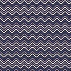 Wave pattern. Midnight blue, slate gray, alabaster, and mauve color scheme. For fabric, textile, and design background