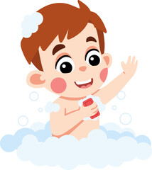 Kid Taking a Shower