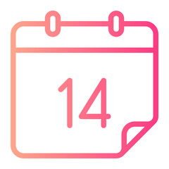 fourteen gradient icon