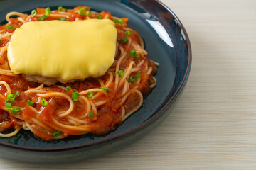Spaghetti Tomato Sauce with Hamburg and Cheese
