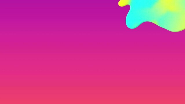 Animation of multicolored liquid pattern over gradient background