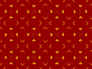 red background with stars