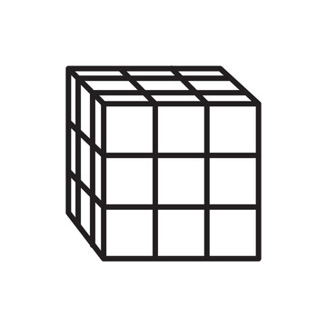 rubik cube icon vector illustration eps 