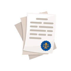 Legal document icon illustration. Vector design
