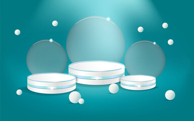 подиум со стеклом