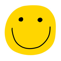 Yellow Smiley Face Emoji Icon Cartoon illustration