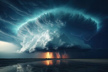 impressive thunderstorm on the horizon