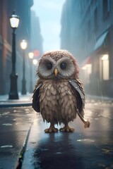 flying owls, impressive cinematic lighting