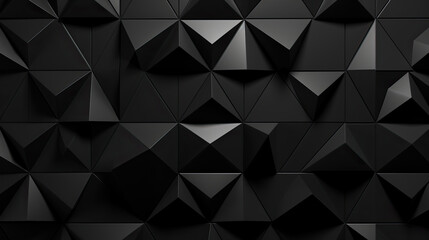 Black triangular polygon background