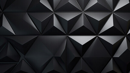 Black triangular polygon background