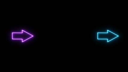 abstract glowing directional neon arrow illustration 4k 