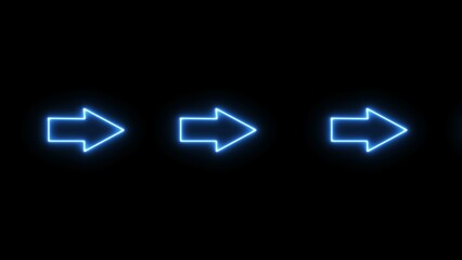abstract glowing directional neon arrow illustration 4k 
