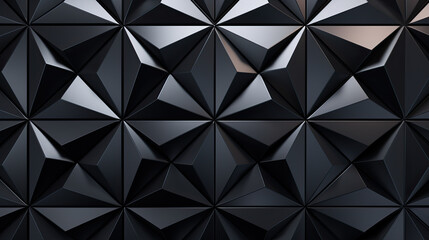 Black triangular polygon background