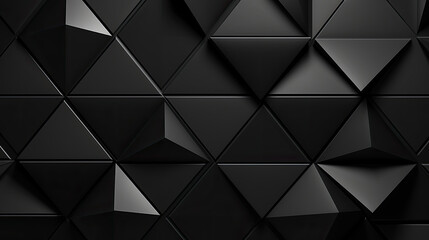 Fototapeta premium Black triangular polygon background