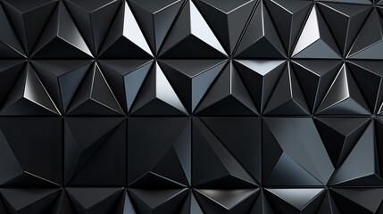 Black triangular polygon background