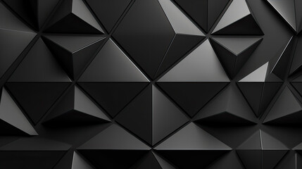 Black triangular polygon background