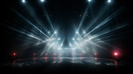 Fototapeta na wymiar Vector Stage Spotlight with Laser ray