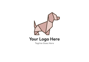Geometric Dog Logo, Logotype for Dog Business