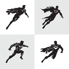 Naklejka premium super man minimal logo icons set