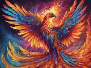 Obraz premium colorful feather of phoeninx 