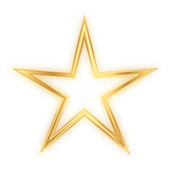Obraz premium golden and shiny star outline design
