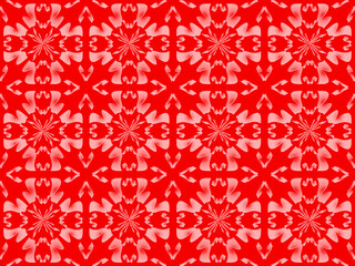 Naklejka na ściany i meble seamless pattern with red flowers