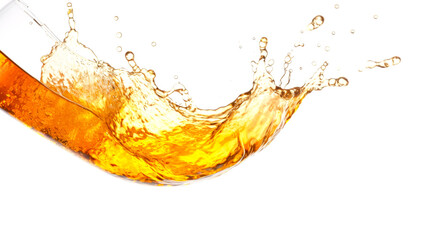 splash of orange juice isolated on white backgroun.