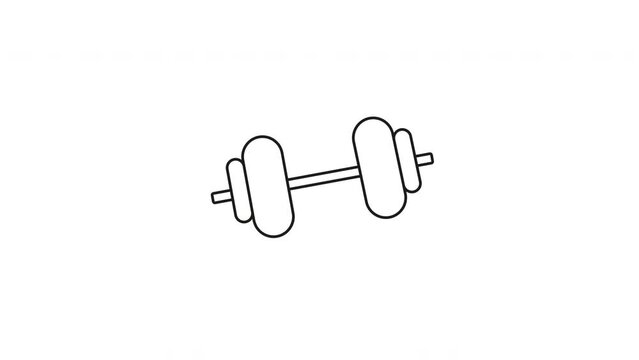 animated video of a barbell shape sketch