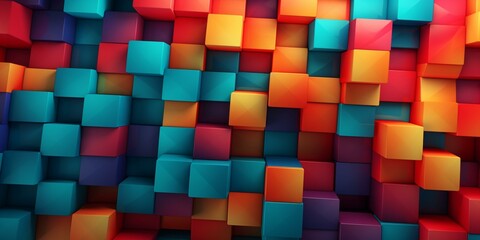 geometric colorful 3d shape pattern background