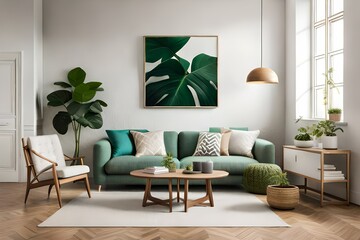 contemporary living room with sofa