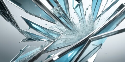 割れたガラス、ひび割れ、衝撃、落下、generative ai	
