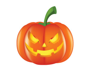 Halloween pumpkin isolated on white background