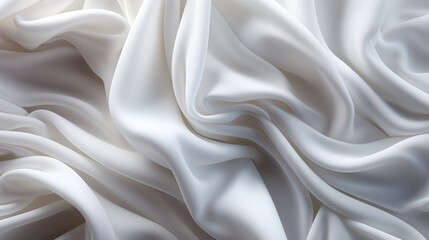 Fototapeta premium A soft, silky fabric of pure white beauty evokes a feeling of elegance and sophistication
