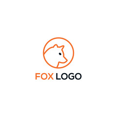 Creative fox Animal Modern Simple Design Concept logo