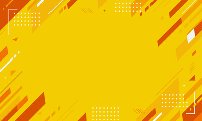 【オレンジ・黄】モダン・ミニマルな・幾何学のビジネス背景素材	
