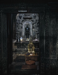 Fototapeta na wymiar Brahma Jinalaya, Great Jain Temple of Lakkundi, early 11th century Mahavira temple in Lakkundi. India.