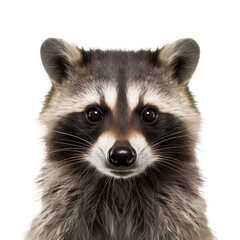Obraz premium Raccoon face shot on transparent background