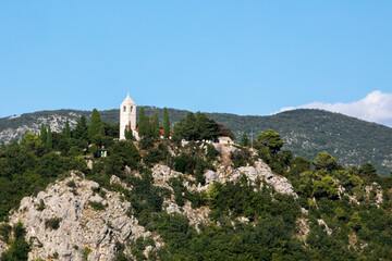sights along the roads of Croatia. travel and vacation by car