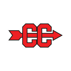 CC CROSS COUNTRY T shirt design vector 