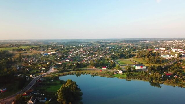 Senno town and Senno lake