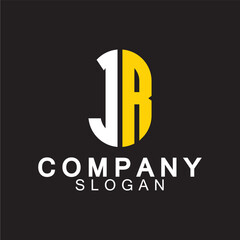 Alphabet Letters RJ or JR business logo design