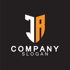 Alphabet Letters RJ or JR business logo design