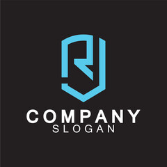 Alphabet Letters RJ or JR business logo design