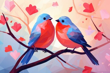 Lovebirds chirped melodiously, echoing the sentiments of affection in the air.