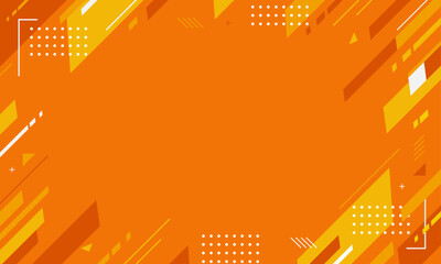 【オレンジ・黄】モダン・ミニマルな・幾何学のビジネス背景素材